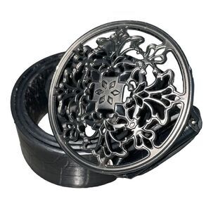 Vintage Gothic Buckle Crocodile Embossed Belt